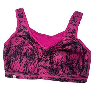 Pink and Black Women's Sports Bra